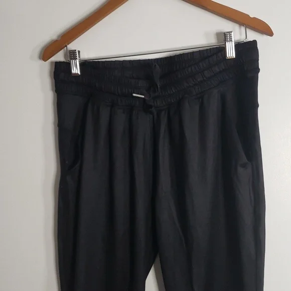 Lululemon Athletica Black Track Pants with Elastic Waistband 6 - Picture 2 of 9